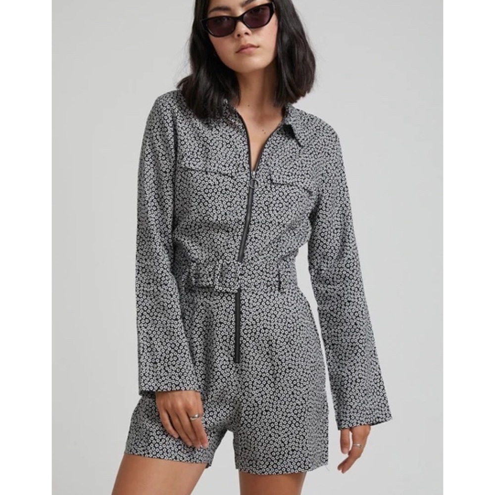 Afends Mod Floral Sahara Hemp Playsuit Romper
